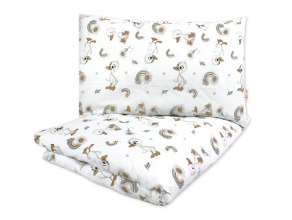 Dětské povlečení, bavlna 2D 140x200/70x80 - Kačátko, bílé (Velikost povlečení 140x200/70x80, Rozměry polštáře 70 x 80, Rozměry přikrývky 140 x 200)