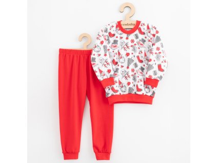 Dětské bavlněné pyžamko New Baby christmas (Barva Červená, Velikost 92/98)
