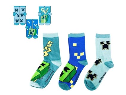 SADA 3 KS PONOŽKY MINECRAFT (Velikost 27-30)