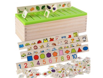 Mathematical Knowledge Classification Cognitive Matching Kids Montessori Early Educational Learn Toy Wood Box Gifts for Children 0
