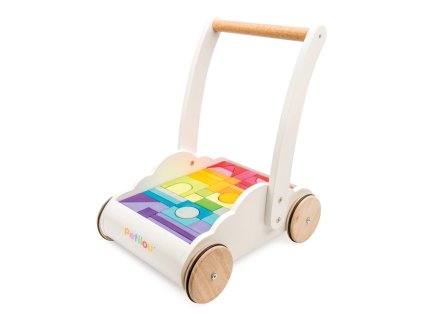 PL102 Rainbow Cloud Walker Wooden Toddler Walking Shapes Puzzle