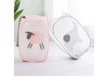 Síťovaný skládací koš na hračky nebo prádlo
