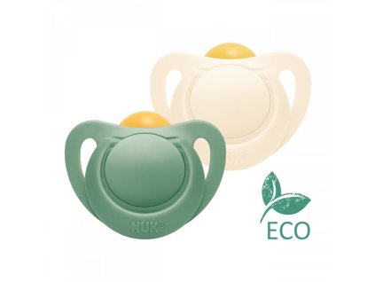 Latexový dudlík NUK For Nature 6-18 m 2 ks box zelená (Barva Zelená, Velikost 6-18 m)