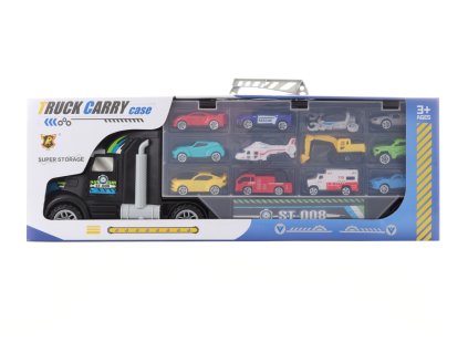 Kamion vystřelovací s autíčky (11 autíček různých typů a 1 helikoptéra)