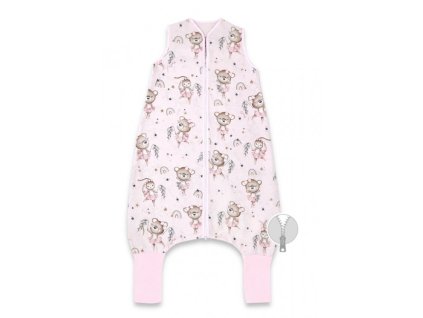 Spací vak s nohavičkami, oteplený, 103 cm, vel. M, Little Balerina - růžový (Velikost M (2,5r-6l))