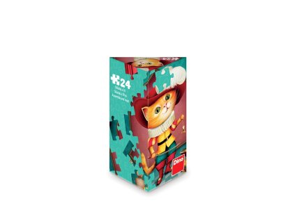Dino Puzzle triangl Kocour v botách 24 dílků
