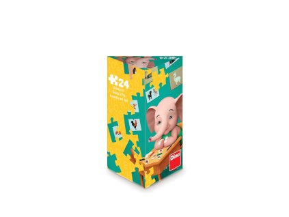 Dino Puzzle triangl Sloník Mio 24 dílků