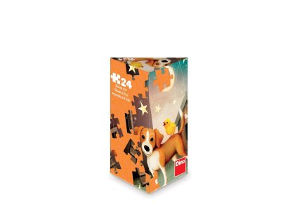 Dino Puzzle triangl Ztracené kuřátko 24 dílků