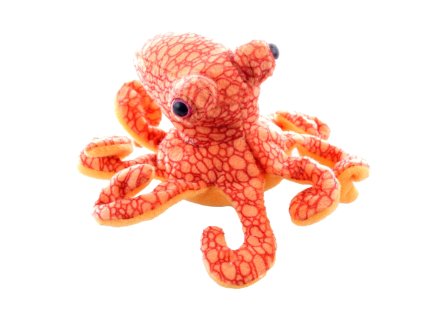 Plyš Chobotnice oranžová 17 cm
