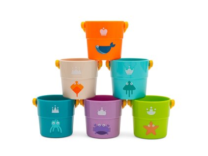 Hrací kelímky 6ks Baby Mix (Barva Multicolor)