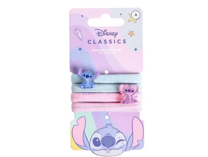 SADA 4 KS GUMIČKY DO VLASŮ LILO A STITCH (Velikost uni)