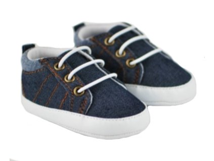 Kojenecké capáčky/botičky, plátěné, jeans, Boy, (Velikost koj oblečení 56-68 (0-6 m))