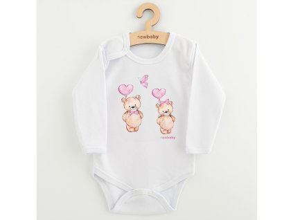 Dětské body s potiskem New Baby Love Bears (Barva Bílá, Velikost 56 (0-3m))