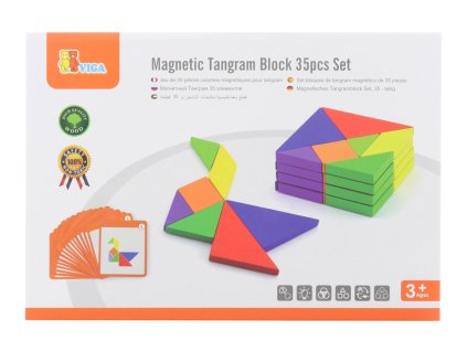 Dřevěné magnetické tangramy