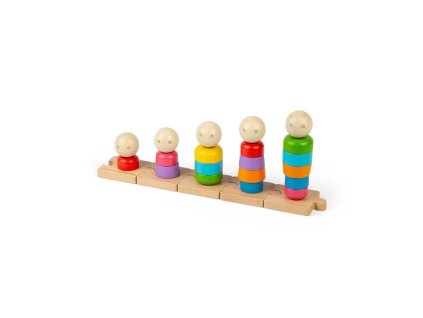 Bigjigs Toys Nasazování Duhová rodina