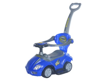Dětské odrážedlo s vodící tyčí 3v1 Baby Mix Mega Car modré (Barva Modrá)