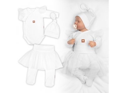 Rostoucí souprava 3D Lux, Sweet Angel - bílá (Velikost koj oblečení 56/62 (0-3m))