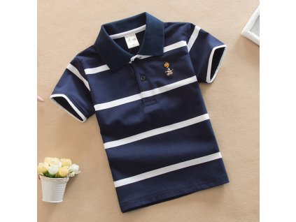 Jargazol T Shirt Kids Clothes Turn down Collar Baby Boy Summer Top Tshirt Color Stripes Vetement 0