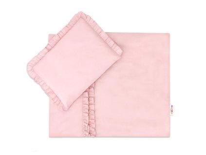 4 dilna sada do kocarku s volankem royal ruzova