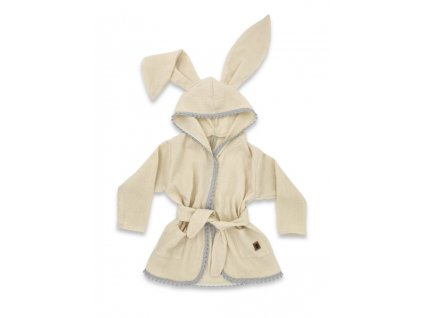 Dětský mušelínový župan s oušky Bunny - béžový (Velikost koj oblečení 80-98 (9-36m))