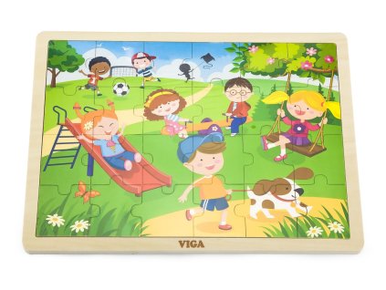 Dřevěné puzzle - jaro
