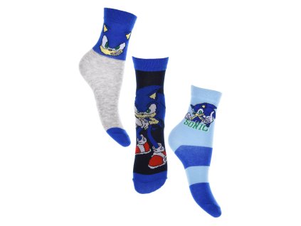 SADA 3 KS PONOŽKY SONIC (Velikost 23-26)