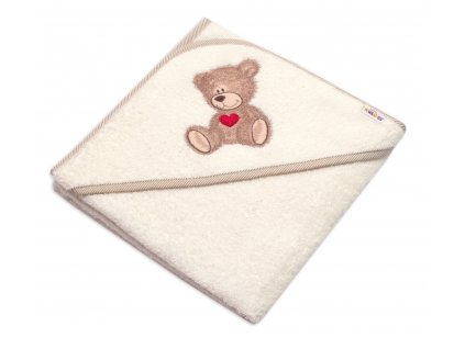 145738 270049 kojenecka frote osuska s kapuci 80x80cm sweet dreams by teddy ecru baby nellys