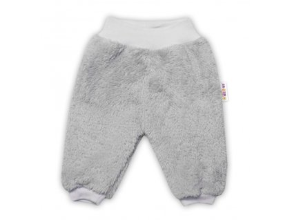 Baby Nellys Kojenecké chlupáčkové tepláčky Cute Bunny - šedé, vel. 62 (Velikost koj oblečení 62 (2-3m))