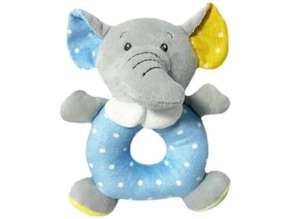 plysove chrastitko slonik modra seda