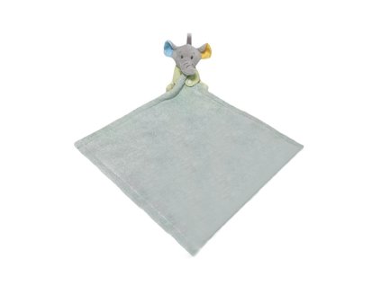 baby rucnik s hrackou slon 35x35cm sedy