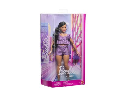 Barbie Deluxe modelka - Fialové šortky JFP43 TV