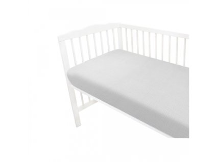 Mušelínové prostěradlo do postýlky 60 x 120 NATURE double - šedé (Rozměry 120x60)