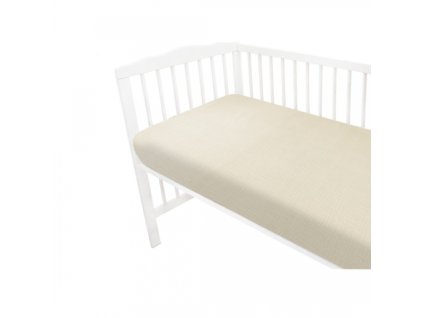 Mušelínové prostěradlo do postýlky 60 x 120 NATURE double - béžové (Rozměry 120x60)