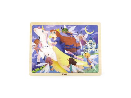 Dřevěné puzzle - pohádka 24 dílků
