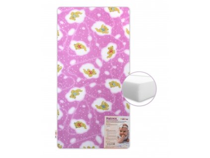 Dětská matrace do postýlky Baby Nellys, pěna 120x60x5cm - dívčí motivy (Rozměry 120x60)