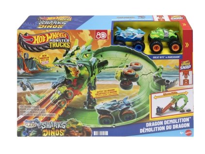 Hot Wheels Monster Trucks dráha Dračí zkáza JFR06 TV