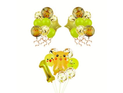 7ks narozeninové party balonky Pokémon Pikachu, žlutá (číslo 5)