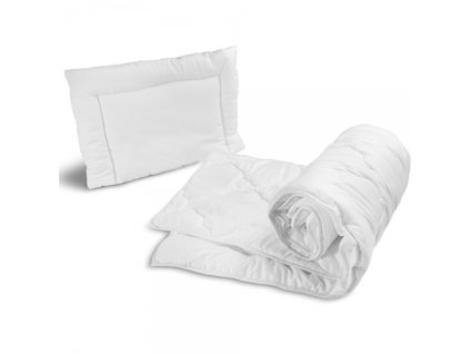 Dětská 2D sada přikrývka a polštář DELUXE do postýlky 120x90, 40x60cm - bílá (Velikost povlečení 120x90)