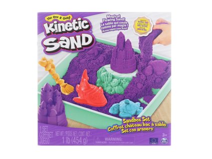Kinetic Sand Krabice Tekutého Písku s Podložkou Fialová