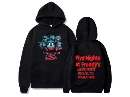 Mikina s kapucí FNAF Five Nights at Freddy's (černá)