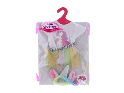 Oblečení pro panenky Jednorožec (body, tutu sukně, čelenka)
