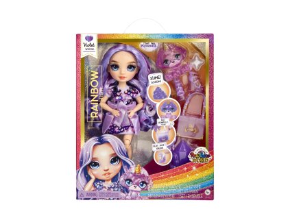 Rainbow High Fashion panenka se zvířátkem - Violet Willow TV