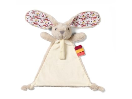 plysova hracka pritulnicek rabbit milly s drzakem na dudlik babyono kremova