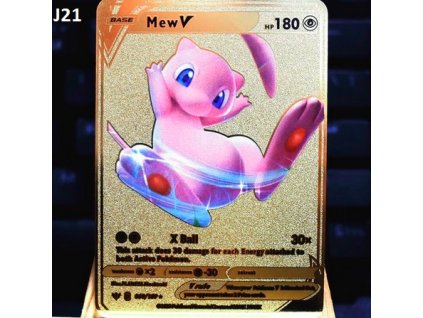 Zlaté, kovové sběratelské karty Pokémon