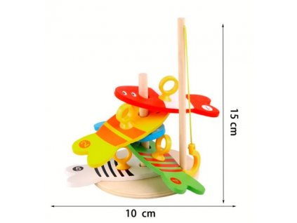 Montessori dřevěné hračky - ryby s udicí