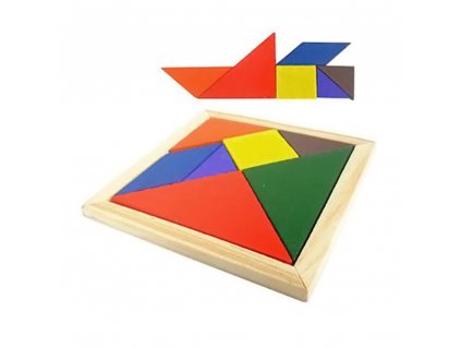 Montessori dřevěné hračky - origami tangram