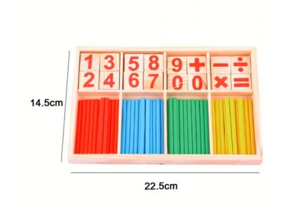 Montessori dřevěné hračky - počítací tyčinky