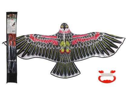 Drak létající orel nylon 160x55cm v látkovém sáčku 11x70x2cm