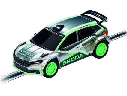 Auto Carrera GO!!! Škoda Fabia RS Rally 2 plast 9cm zelené na kartě