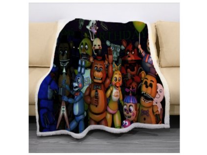 Plyšová deka s 3D potiskem Five Nights at Freddys